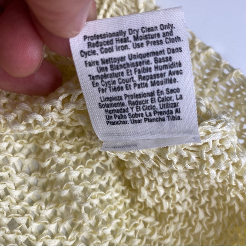 Dkny Essentials Light Yellow Textured Lightweight… - image 8